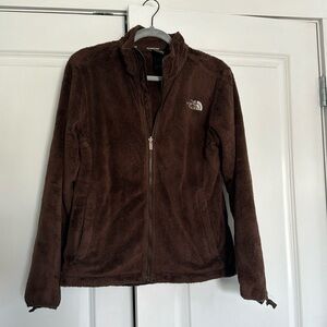 Women’s North Face brown teddy bear jacket